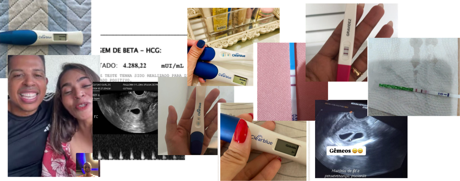 Testes positivos e exames de tentantes